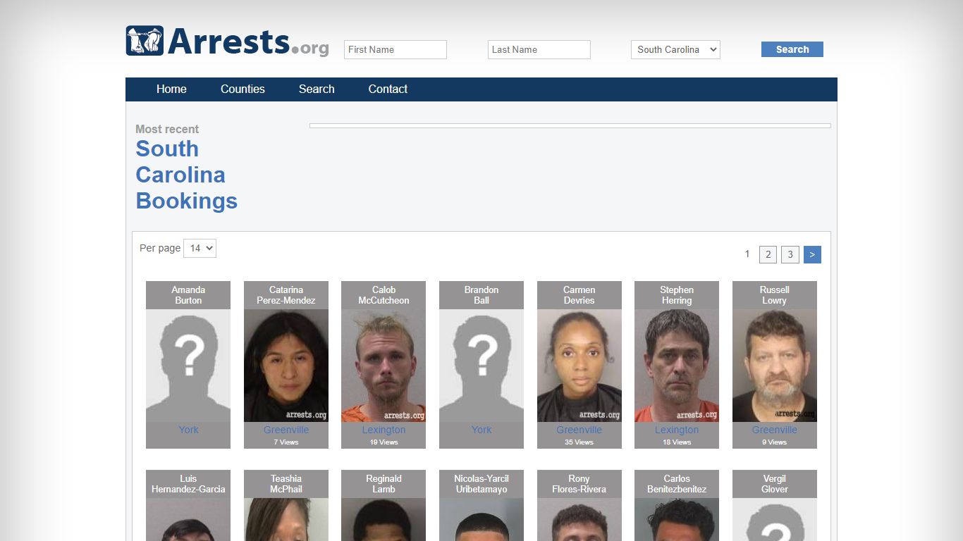 South Carolina Arrests and Inmate Search